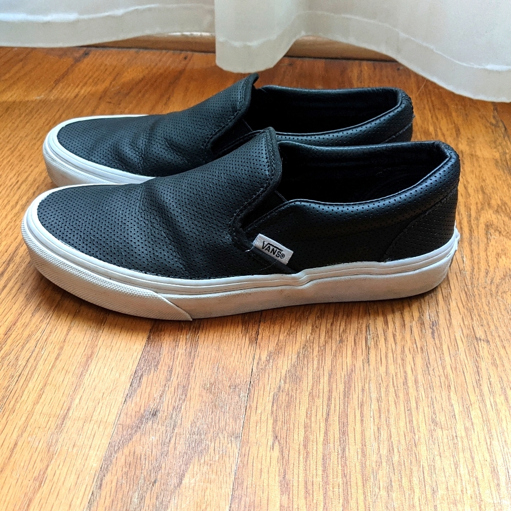 Vans Leather Slip-Ons